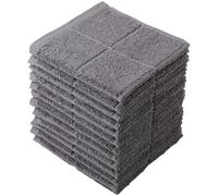Glynniss Dishcloths Kitchen Highly Absorbent Dish Rags 100% Cotton Dish Cloths for Washing Dishes, Cleaning (12pcs Gray)