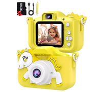 Glyntora Kids Camera 20MP 1080P HD Rechargeable Digital Camera for Children with Dual Lens,2.0 Inch Screen,32GB SD Card Included, Perfect Birthday for Ages 3-12 (Yellow)
