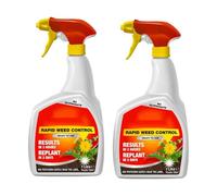 Glyphosate-Free Weed Control Spray, Fast Acting Garden Weed Killer Alternative, Visible Results in 3 Hours, Covers 33m², Ready to Use Weed Treatment for Paths, Patios & Flower Beds, 1L (Pack of 2)