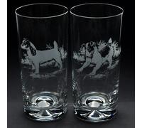 Glyptic Glass Art Jack Russell Dog Highball Glass - Hand Etched/Engraved Gift - Right