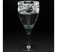 Glyptic Glass Art Sloth Crystal Wine Glass - Hand Etched/Engraved Gift