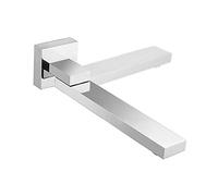 GLYYR Tub Spout Brass Folding Bath Spout Wall Mounted 180° Rotation Square Bathtub Faucet Spout Shower System Spout Non Diverter, G1/2 Connection,Chrome