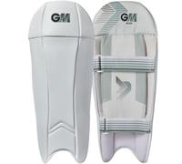 GM 606 Cricket Wicket Keeper Keeping Pads | PVC Facing with Dual Layer Foam Face Filling | Mesh Instep | Adult | Approx 0.85 kg per Pair | 1 Pair | White | with GM Logo | Gunn & Moore