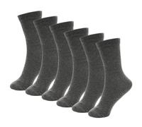 GM Apparel 6-Pack Cotton-Rich Ankle Socks for Kids - Soft, Breathable, and Ideal for Back to School - Available in 3 Sizes (3-6 Years, GREY)