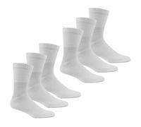 GM Apparel 6 Pairs Men's Diabetic Socks EXTRA Wide Non Elastic Soft Top Cuff Cotton Socks For Swollen Feet Oedema Socks With Gentle Smooth Toe Seam Sock - 6 Pairs Size UK 6-11 (White)