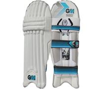GM | Ben Stokes Diamond 606 Cricket Batting Pads | Traditional Cotton & Cane | Youths Left Handed - 14.75" From Top of Instep to Middle of Knee | Approx 1.85 kg Pair | 1 Pair | White | Gunn & Moore