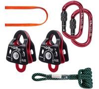 GM CLIMBING Hardware Kit for 5:1 Mechanical Advantage Pulley Hauling Dragging System Block and Tackle