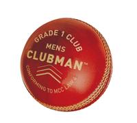 Gunn & Moore GM Leather Cricket Match Ball, Clubman Grade 1 Club, Red, Senior/Adult/Mens & Boys Aged 13 and Over