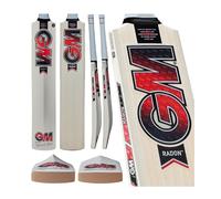 Gunn & Moore Harrow Bat English Willow Rubber Grip Handle RADON DXM Cricket