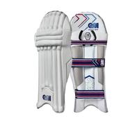 GM | Cricket Batting Pads | Mana 909 | Traditional Cotton & Cane | Youths Left Handed - 14.75" | Approx Weight 1.58 kg | 1 Pair | White | Gunn & Moore