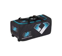 Gunn & Moore GM Cricket Bag Holdall | Diamond Wheelie | BS55 Range Endorsed by Ben Stokes | Easy Access Double Zip | Volume - 67 litres | Tough 600 Denier Polyester | Black & Blue