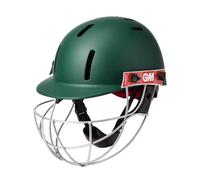 Gunn & Moore GM Purist GEO II Cricket Batting Helmet, BSI Approved, Geodesic Ultra-Strong Grille, Green, Junior 540 - 590 mm