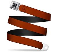 GM General Motors Belt, Seatbelt Buckle, Chevy Logo Brown, Orange, 3.81 cm Wide