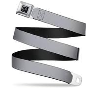 GM General Motors Belt, Seatbelt Buckle, Chevy Logo Silver, Silver, 1.5" Wide - Fits Pant Size 32-52