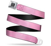 GM General Motors Belt, Seatbelt Buckle, GM Logo Baby Pink, Pink, 1.5" Wide - Fits Pant Size 24-38