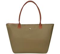 GM LIKKIE Shoulder Tote Bag for Women, Nylon Top-Handle Purse, Foldable Weekend Hobo Handbag, Dark Green, M