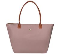 GM LIKKIE Shoulder Tote Bag for Women, Nylon Top-Handle Purse, Foldable Weekend Hobo Handbag, Pink, L
