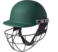GM | Maestro Edge Cricket Helmet | BSI Approved Batting Fielding Head Protection - Adult & Junior Size Ball | ABS Polymer Shell & Sleek Lightweight Steel Grille | Green | Small Adult 570-590 mm