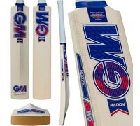 GM Radon Cricket Bat 2026 - English Willow, Performance Face Profile, Control Grip, TOETEK Toe Guard, Size 2, Made in England by Gunn & Moore