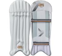 GM Rival Cricket Wicket Keeper Keeping Pads | PVC Facing with Cane & Low Density Foam Filling | Mesh Instep | Youths | Approx 1 kg per Pair | 1 Pair | White | with GM Logo | Gunn & Moore