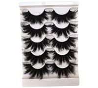 Gmagictobo False Eyelashes Fluffy 25MM Lashes Dramatic Faux 3D Mink Lashes Pack Long Thick Volume Criss-Crossed Soft False Lashes 5 Pairs Multipack