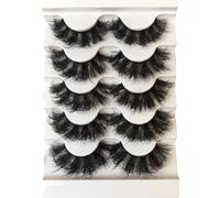 Gmagictobo False Eyelashes Fluffy 3D Faux Mink Lashes 22MM Dramatic False Lashes Pack Long Thick Volume Soft Strip Fake Eye Lashes 5 Pairs Multipack