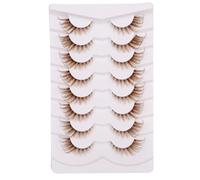 Gmagictobo False Eyelashes Fluffy Dramatic 25MM Lashes 3D Faux Mink Lashes Wispy Pack Long Thick Volume Soft Strips False Lashes 8 Pairs Multipack