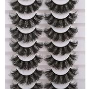 Gmagictobo False Eyelashes Fluffy Dramatic 25MM Lashes 3D Faux Mink Lashes Wispy Pack Long Thick Volume Soft Strips False Lashes 8 Pairs Multipack
