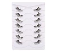 GMAGICTOBO False Eyelashes Natural Cat Eye Half Lashes Fluffy Wispy Clear Band 3D Faux Mink Lashes Pack Soft Strips Fake Eyelashes 7 Pairs