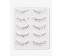GMAGICTOBO Natural False Eyelashes Short Clear Band Lashes Pack Wispy Lashes Light Volume Soft Strip Fake Eyelashes 5 Pairs Multipack