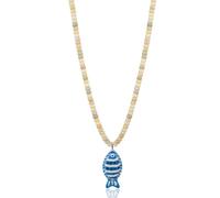 Gmai Fish Necklace for Women Colorful Beaded Long Necklace Boho Beach | Red Blue Beaded Resin Fish Pendant Statement Necklace Cute Y2K Summer Beach Ocean Vacation Gifts