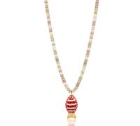 Gmai Fish Necklace for Women Colorful Beaded Long Necklace Boho Beach | Red Blue Beaded Resin Fish Pendant Statement Necklace Cute Y2K Summer Beach Ocean Vacation Gifts