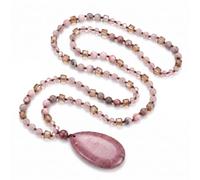 Gmai Long Necklaces for Women Colorful Beaded Boho, 81.28 cm, natural stone