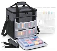 GMAK Serger Carrying Case, Serger Case for Most Standard Overlock Machines | Heavy Duty Serger Storage Tote Bags with Storage Pockets, Suitable for Standard Overlock Sewing Machines