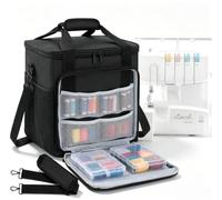 GMAK Serger Carrying Case, Serger Case for Most Standard Overlock Machines | Heavy Duty Serger Storage Tote Bags with Storage Pockets, Suitable for Standard Overlock Sewing Machines