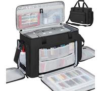 GMAK Sewing Machine Carrying Case, Sewing Machine Tote Bag with Removable Padding Pad, Universal Carrying Tote Storage Bags Stitching Case with Pockets for Most Standard Brother, Singer, Janome
