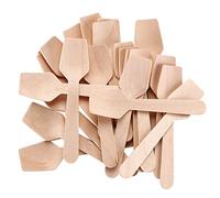 Gmark 4" Mini Wooden Spoons Pack of 100, Disposable Square End Tasting Spoon, Sampling Yogurt Spoon Ice Cream Spoon, Biodegradable Compostable Birchwood GM1101A