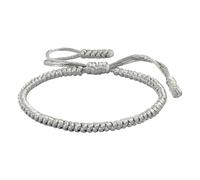 Gmas2100-1a String Bracelet Adjustable Woven Rope Knot Bracelets For Mens Womens Prw-2500 (Grey, One Size)