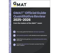 GMAT Official Guide Quantitative Review 2025-2026 : Book + Online Question Bank