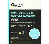 GMAT Official Guide Verbal Review 2021: Book + Online Question Bank