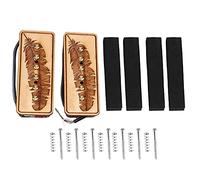 GMB213 Electric Guitar Pickup, Universal Single Coil Pickup for Jazz, Feather Wood SS Bridge & Neck Pickups with Soft Tone Output, Precision Electronic Circuit Design, Easy Install