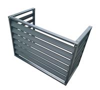 GMBAYUE Air Conditioner Privacy Fence, Aluminum Air Conditioner Covers, Apartment Exterior Wall Air Conditioning Rack, Suitable for Courtyard,Outdoor (Color : 3 sides, Size : 100 * 50 * 70cm)
