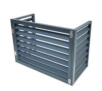 GMBAYUE Aluminum Air Conditioner and Heat Pump Cover, Mini Split Air Conditioner Cover for Outside Units, Metal Privacy Fence Cover, Outer Materia, Suitable for Indoor and Outdoor (Color : 3 sides,