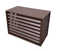 GMBAYUE Mini Split Ac Cover, Central Ac Condenser Cover, Aluminum Air Conditioner and Heat Pump Cover, Hide Air Conditioner, Cover for Split Unit, Suitable for Indoor, Outdoor (Color : Brown, Size :