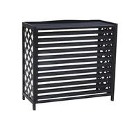 GMBAYUE Solid Wood Air Conditioning Flower Stand, Waterproof Dustproof Air Conditioner Fence Screen, Plant Stand Air Conditioner Fence, Thickened Wooden Board Air Conditioner Outer Frame (Color : Sva