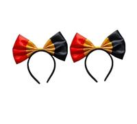 Gmbkouo 2 bow headbands for national flags from around the world, sports event headbands for cheering, and world festival events (Belgium, Flag of Belgium, One size)