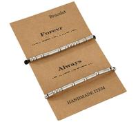 GMBYLBY 1 Pair Stainless Steel Morse Code Couple Bracelets Unique Rope Suitable For Various Occasion And Daily Wear