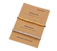 GMBYLBY 1 Pair Stainless Steel Morse Code Couple Bracelets Unique Rope Suitable For Various Occasion And Daily Wear