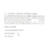 GMBYLBY 132Keys PC Keycaps Russian Crystal Backlit Keycap Original Profile for Mxes Mechanical Keyboards with Translucent Layer Original Profile Keycaps