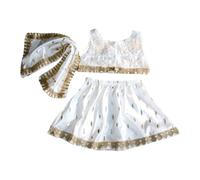 GMBYLBY 4Pcs Lovely Newborns Girl Photo Props Set Photography Dress Including Skirt and Sleeveless Vest & Decorative Headwear